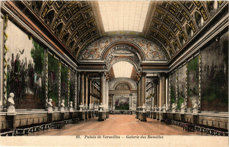 Carte postale ancienne Palais de Versailles - Galerie des Batailles à Versailles