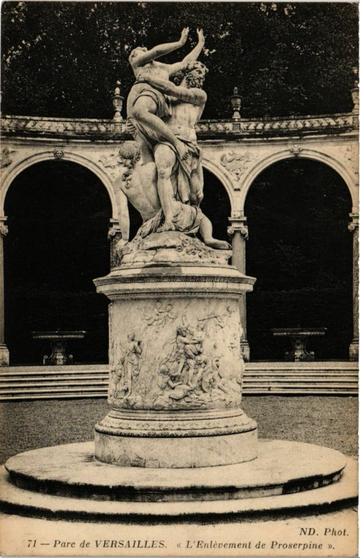 Carte postale ancienne Parc de Versailles - L'Enlevement de Prosperpine à Versailles