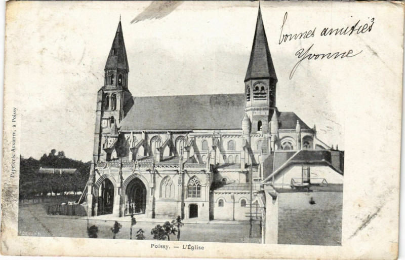 Carte postale ancienne Poissy - L'Eglise à Poissy