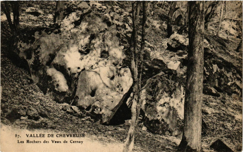 Carte postale ancienne Vallée de Chevreuse - Les Roches des Vaux de Cernay à Chevreuse