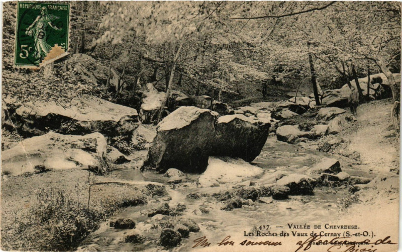 Carte postale ancienne Vallée de Chevreuse - Les Roches des Vaux de Cernay à Chevreuse