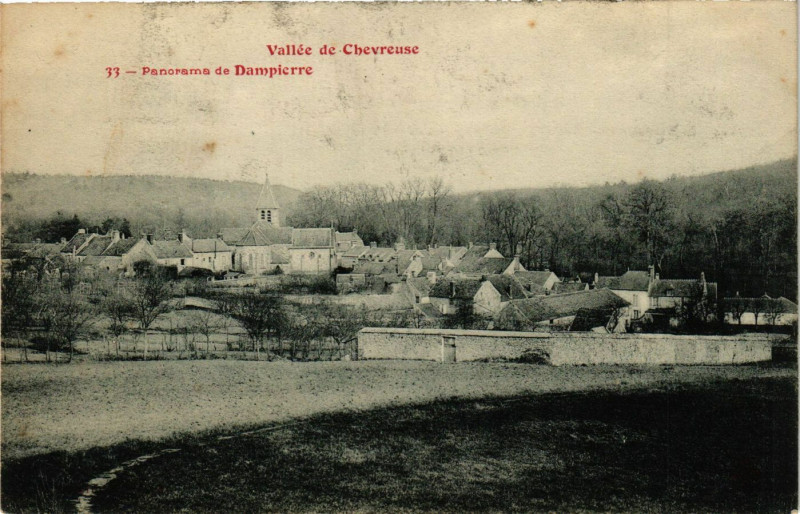 Carte postale ancienne Vallée de Chevreuse - Panorama de Dampierre à Chevreuse