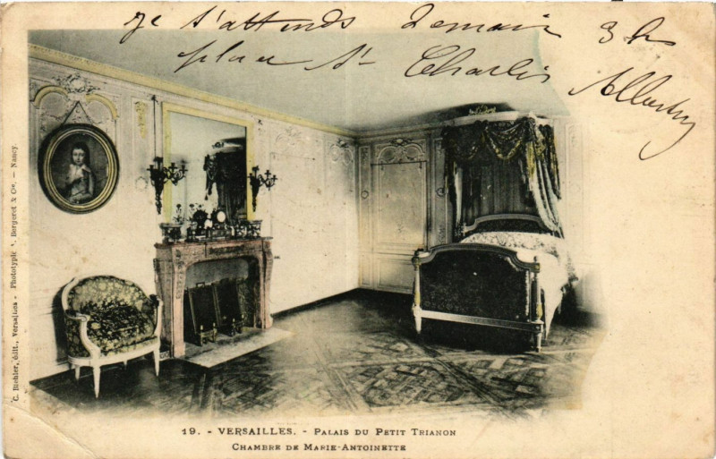 Carte postale ancienne Versailles - Palais du Petit Trianon - Chambre de Marie-ANTOINEtte à Versailles