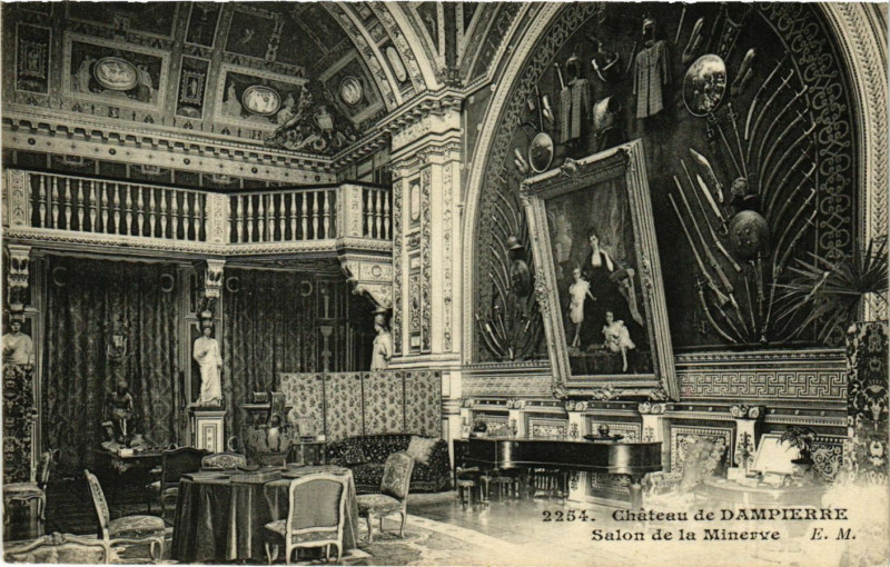 Carte postale ancienne Chateau de Dampierre - Salon de la Minerve