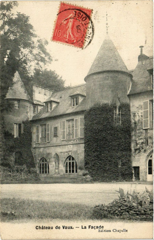 Carte postale ancienne Chateau de Vaux - La Facade