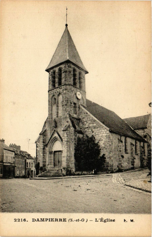 Carte postale ancienne Dampierre - L'Eglise