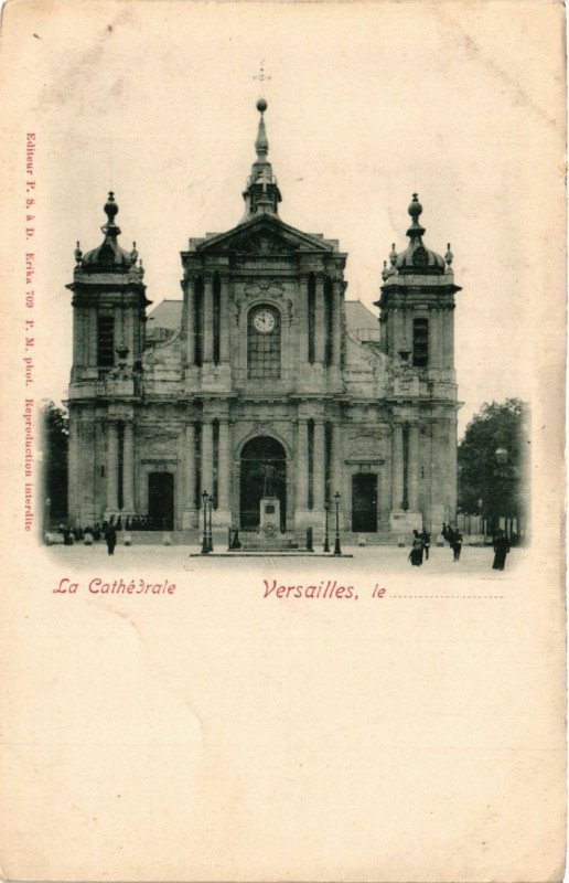 Carte postale ancienne La Cathedrale - Versailles le à Versailles