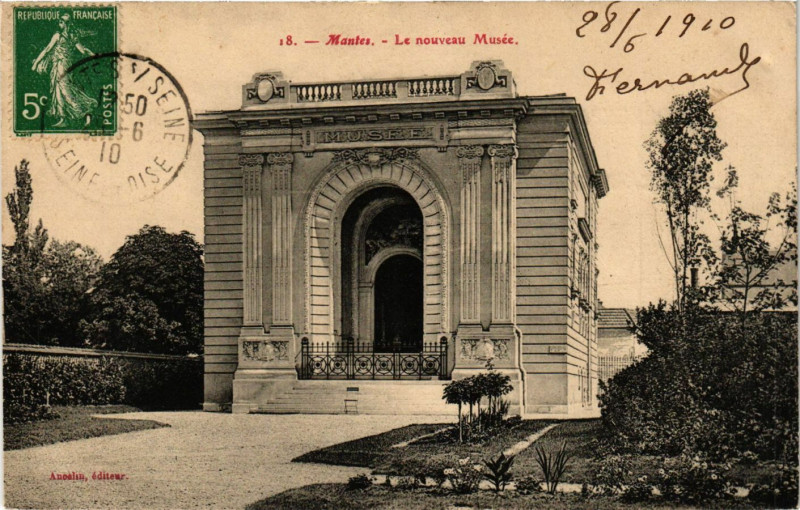 Carte postale ancienne Mantes - Le nouveau Musée
