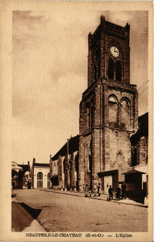 Carte postale ancienne Neauphle-le-Chateau (S et O.) - L' Eglise à Neauphle-le-Château