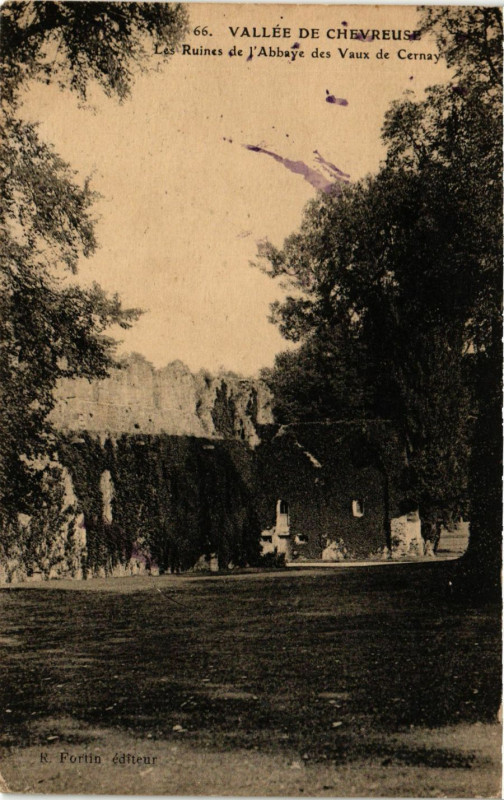 Carte postale ancienne Vallée de Chevreuse - les Ruines de l'Abbaye des Vaux de Cernay à Chevreuse