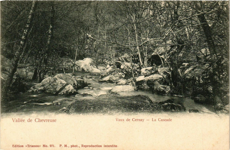 Carte postale ancienne Vallée de Chevreuse - Vaux de Cernay - La Cascade à Chevreuse