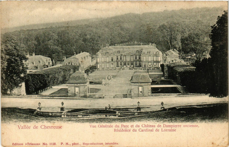 Carte postale ancienne Vallée de Chevreuse - Vue générale du Parc et du Chateau de à Chevreuse
