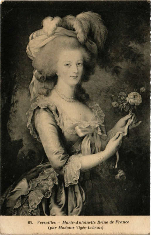 Carte postale ancienne Versailles - Marie-ANTOINEtte Reine de France (par Madame Vigée... à Versailles