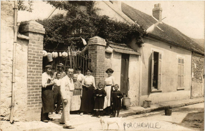 Carte postale ancienne Porcheville - carte photo à Porcheville