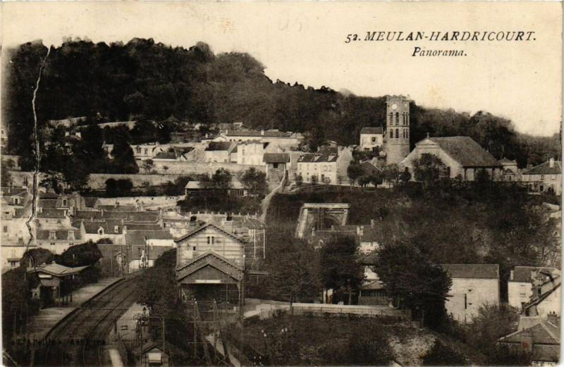 Carte postale ancienne Meulan-Hardricourt - Panorama à Hardricourt