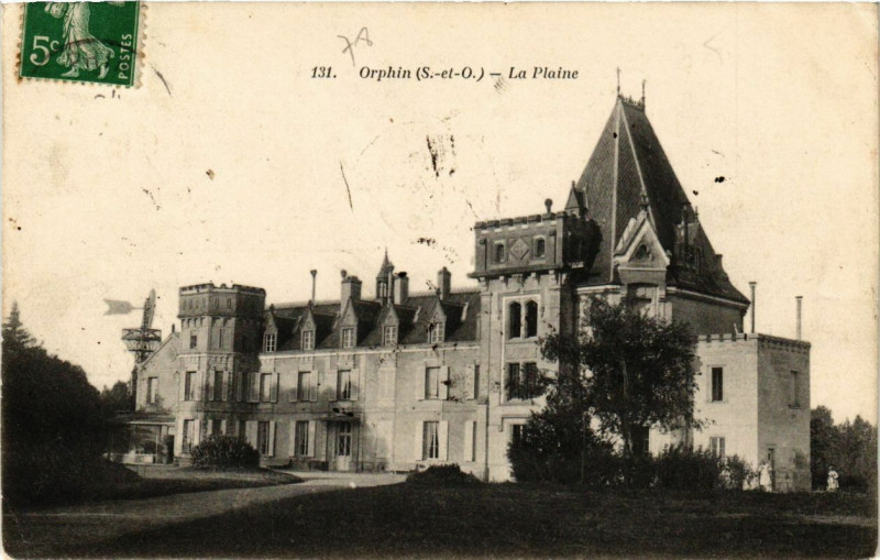 Carte postale ancienne Orphin - La Plaine à Orphin
