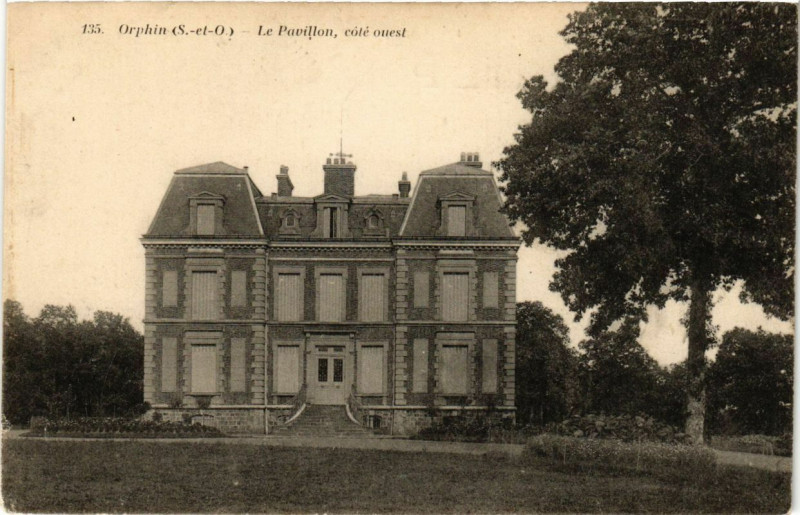 Carte postale ancienne Orphin - Le Pavillon cote ouest à Orphin