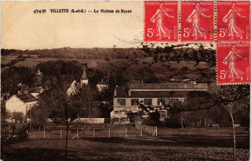 Carte postale ancienne Villette - La Maison de Repos à Villette