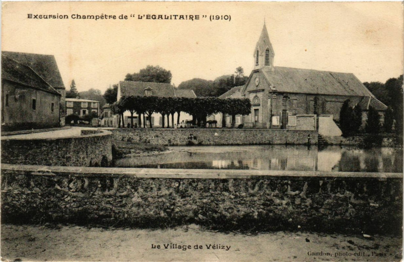 Carte postale ancienne Excursion Champetre de L'Egalitaire (1910)