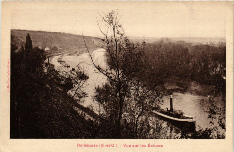 Carte postale ancienne Roileboise - Vue sur les Ecluses
