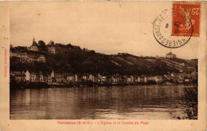 Carte postale ancienne Roileboise - L'Eglise et le Centre du Pays