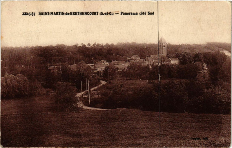 Carte postale ancienne Saint-Martin-de-Brethencourt - Panorama cote Sud à Saint-Martin-de-Bréthencourt