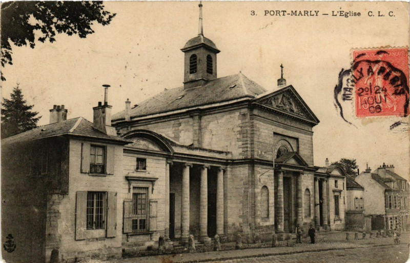 Carte postale ancienne Port-Marly - L'Eglise