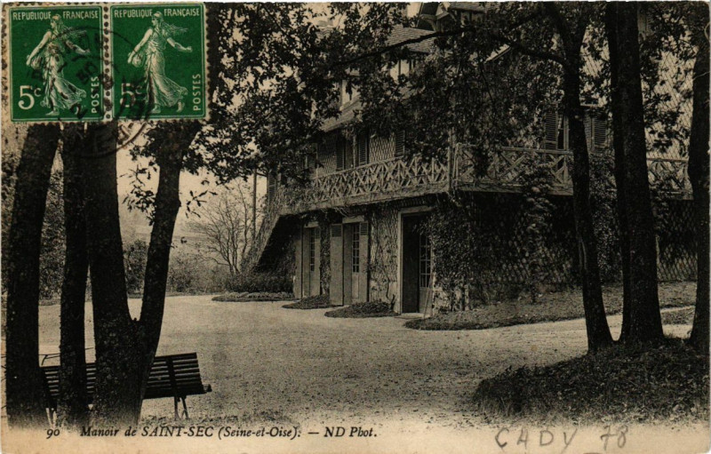 Carte postale ancienne Manoir de Saint-Sec