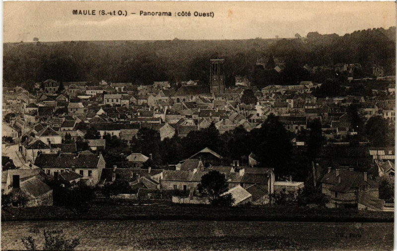 Carte postale ancienne Maule - Panorama (cote Ouest) à Maule