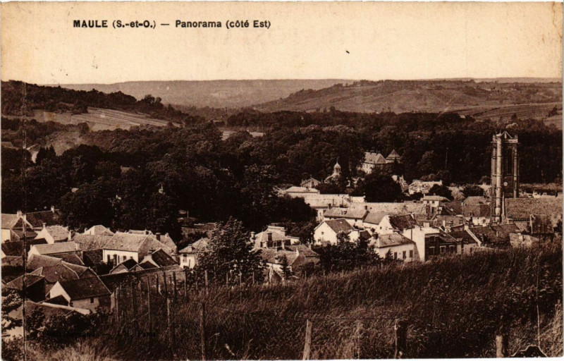 Carte postale ancienne Maule - Panorama (cote Est) à Maule
