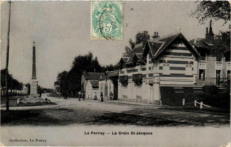 Carte postale ancienne Le Perray - La Croix Saint-Jacques