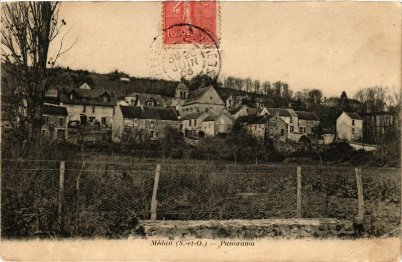 Carte postale ancienne Medan - Panorama à Médan