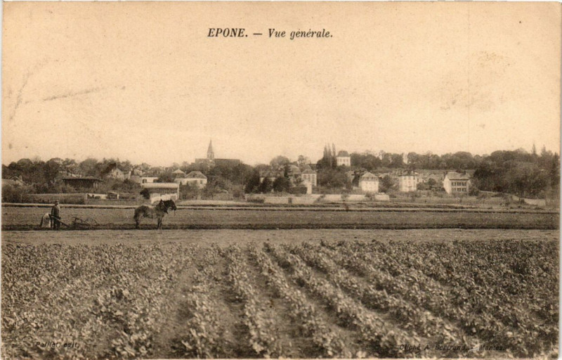 Carte postale ancienne Epone - Vue générale à Épône