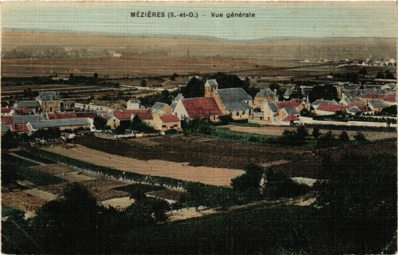 Carte postale ancienne Mezieres - Vue générale