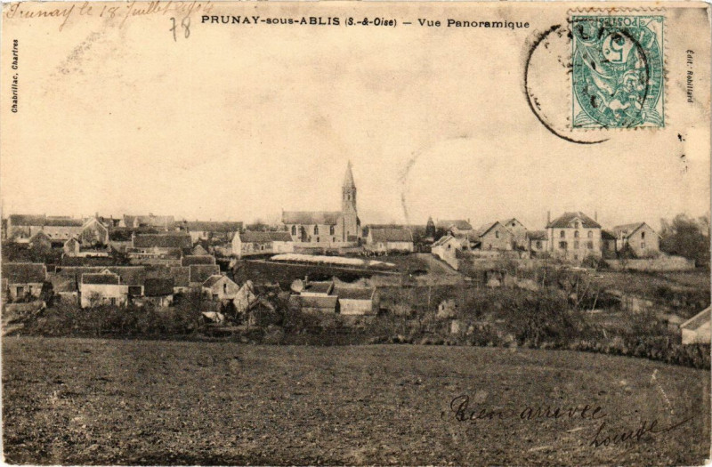 Carte postale ancienne Prunay-sous-Ablis (S &-Oise) - Vue Panoramique à Ablis