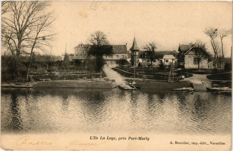 Carte postale ancienne L'Ile La Loge pres Port-Marly