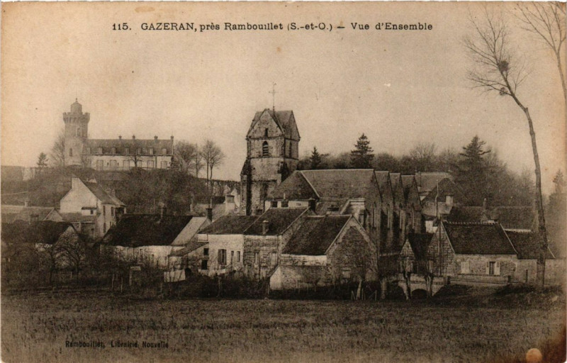 Carte postale ancienne Gazeran pres Rambouillet - Vue d'Ensemble à Gazeran