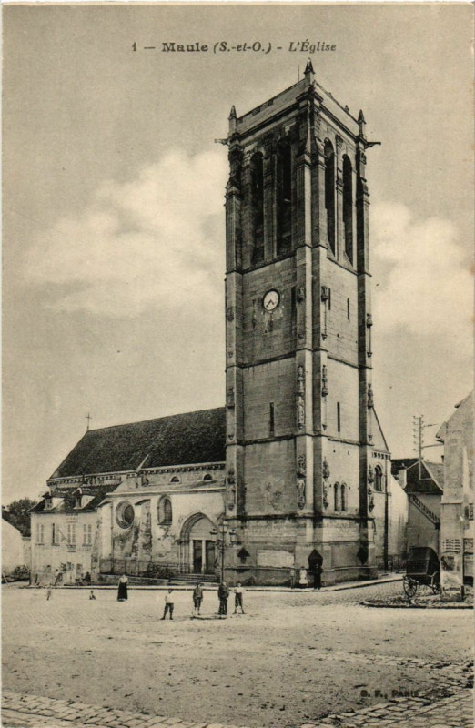 Carte postale ancienne Maule - L'Eglise à Maule