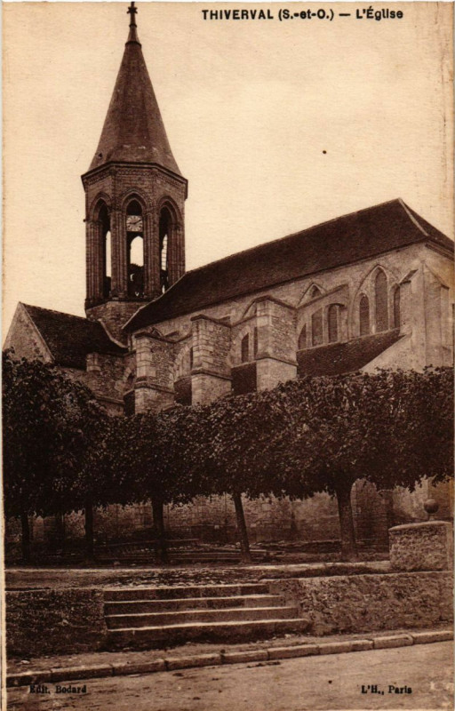 Carte postale ancienne Thiveral - L'Eglise