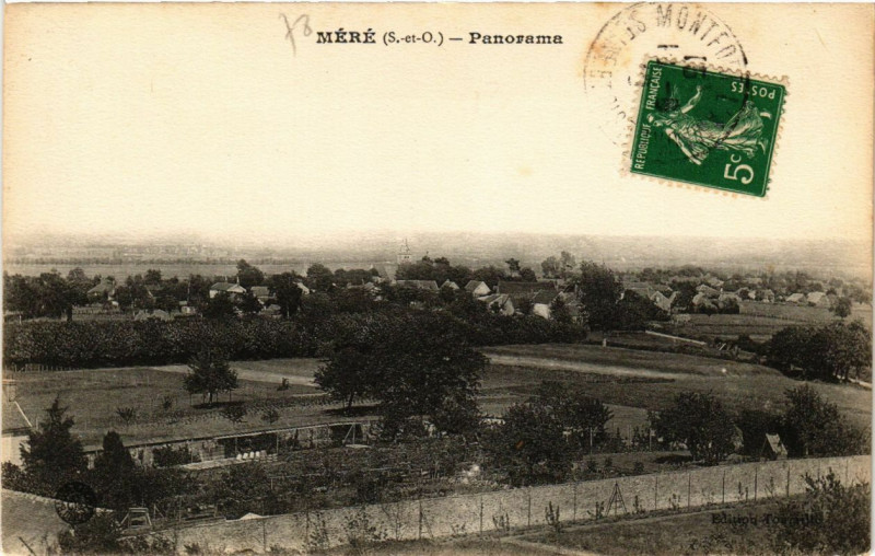 Carte postale ancienne Mere - Panorama à Méré