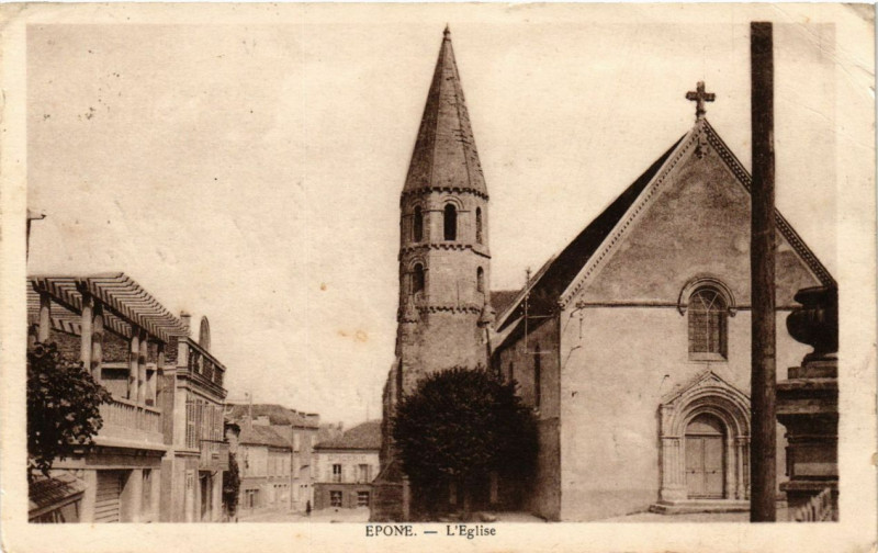 Carte postale ancienne Epone - L'Eglise à Épône
