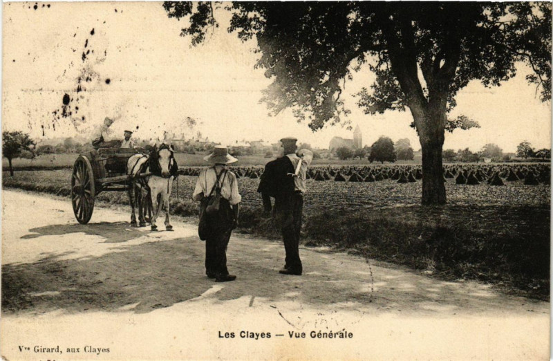 Carte postale ancienne Les Clayes - Vue générale