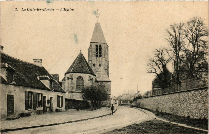 Carte postale ancienne La Celle-les-Bordes - L'Eglise à La Celle-les-Bordes