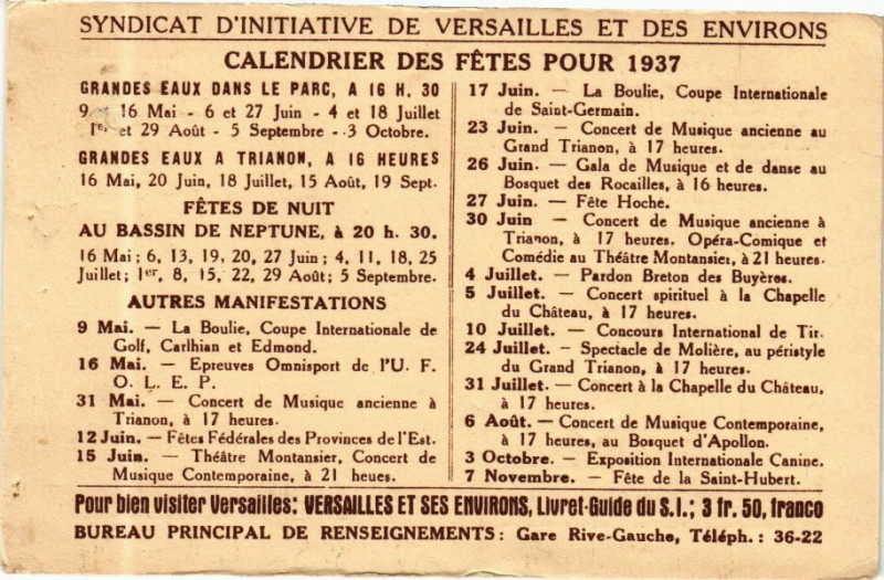 Carte postale ancienne Calendrier des Fetes pour 1937