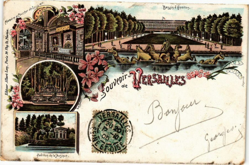 Carte postale ancienne Souvenir de Versailles à Versailles
