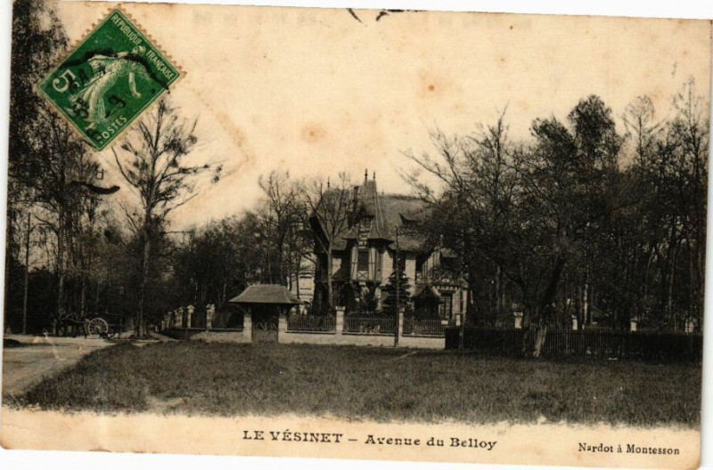 Carte postale ancienne Le Vesinet - Avenue du Belloy au Vésinet