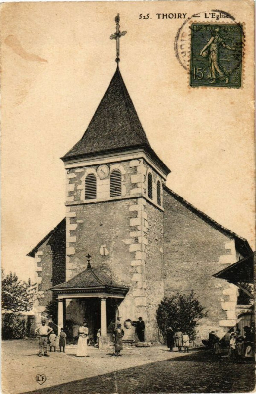 Carte postale ancienne Thoirny - L'Eglise