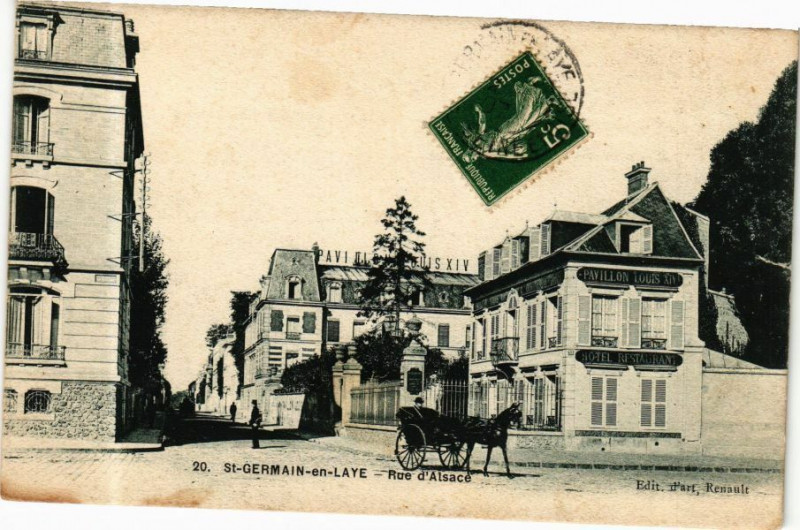 Carte postale ancienne Saint-Germain-en-Laye - Rue d'Alsace à Saint-Germain-en-Laye