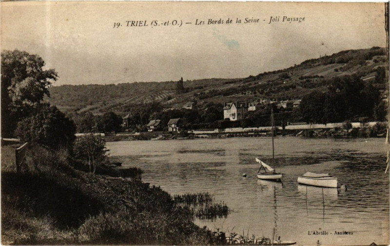 Carte postale ancienne Triel - Les Bords de la Seine