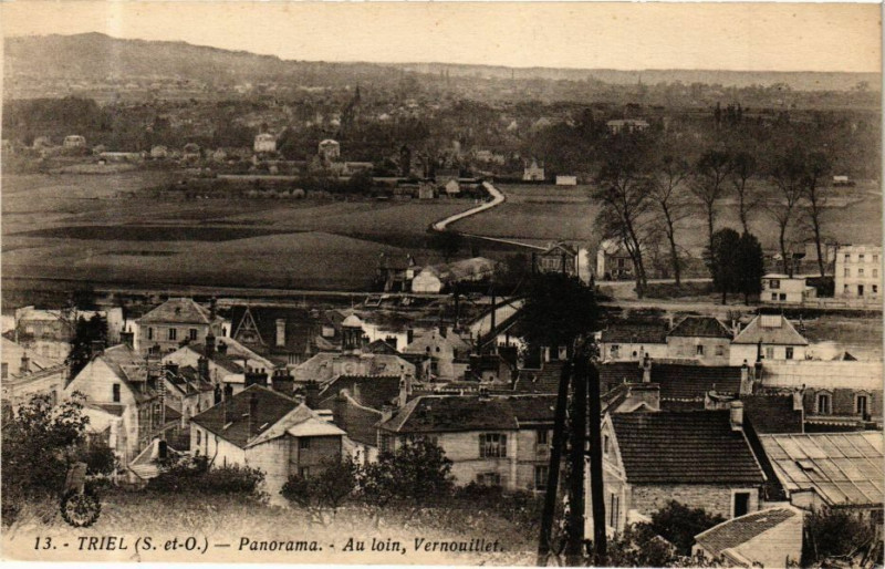 Carte postale ancienne Triel - Panorama